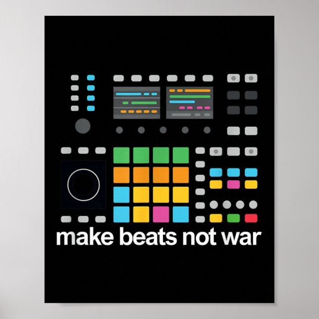 Póster Festival Make Beats Not War Drum Machine Ravers (Frente)