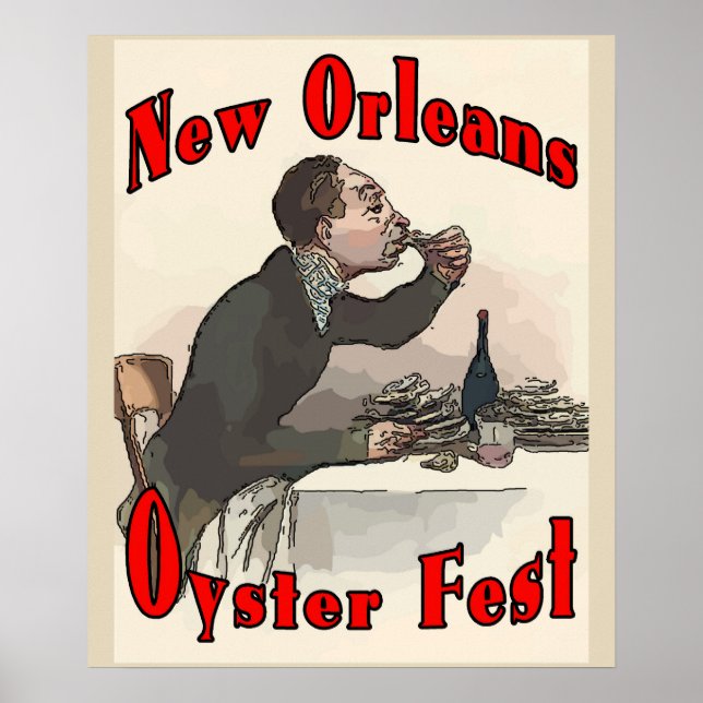 Póster Festival Oyster, Nueva Orleans, LA (Frente)