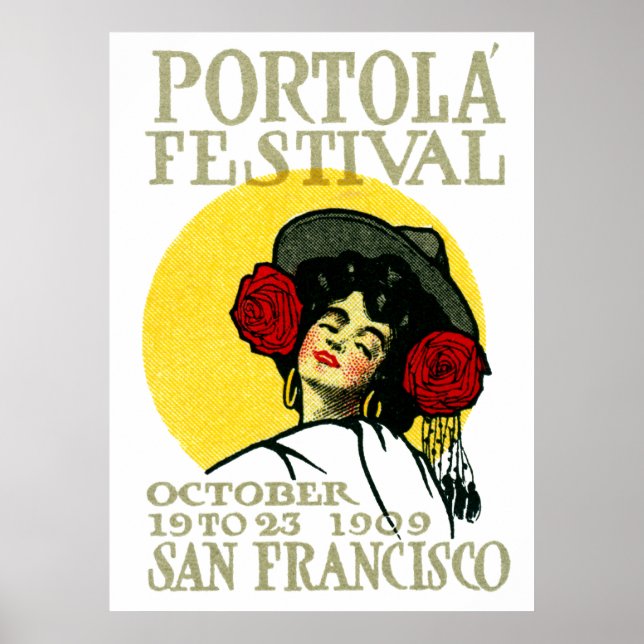 Póster Festival Portola de San Francisco 1909 (Frente)
