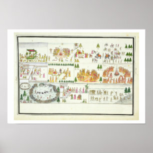 Póster Festivales hindúes como Dasehra, Diwali y Holi