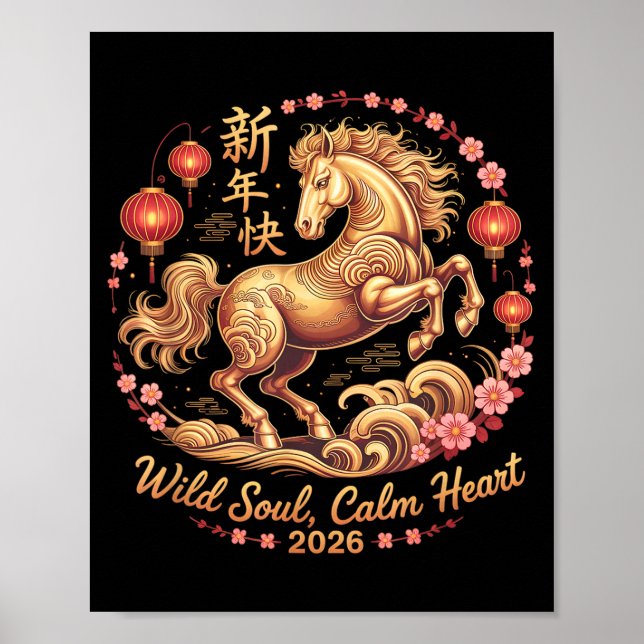 Póster Festive 2026 Crazy Horse Lady Wild Soul Calm Heart (Frente)