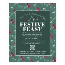 Festividad benéfica Fiesta de Navidades rojos verd