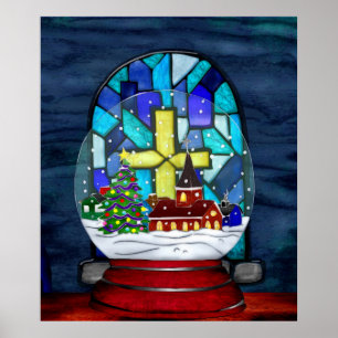 Póster Festividad católica de Snowglobe