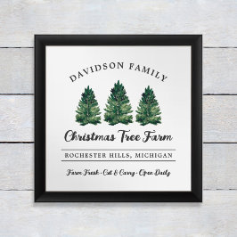 Póster Festividad de árbol de navidad de familia personal