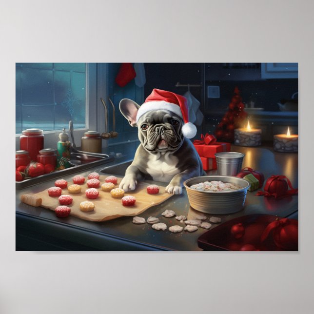 Póster Festividad de las cookies de los Navidades frances (Frente)