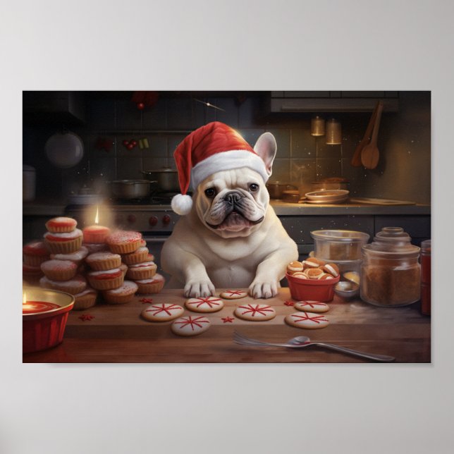 Póster Festividad de las cookies de los Navidades frances (Frente)