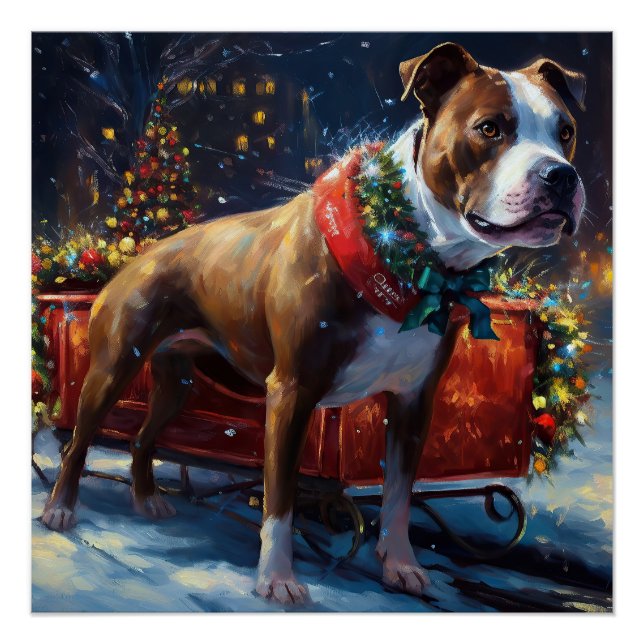Póster Festividad de los Navidades de Staffordshire Bull  (Anverso)