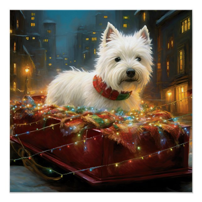 Póster Festividad de los Navidades de West Highland White (Anverso)