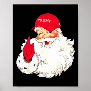 Póster Festividad de los Navidades Donald Trump de Santa 