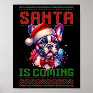 Póster Festividad de los Navidades feos del Bulldog franc
