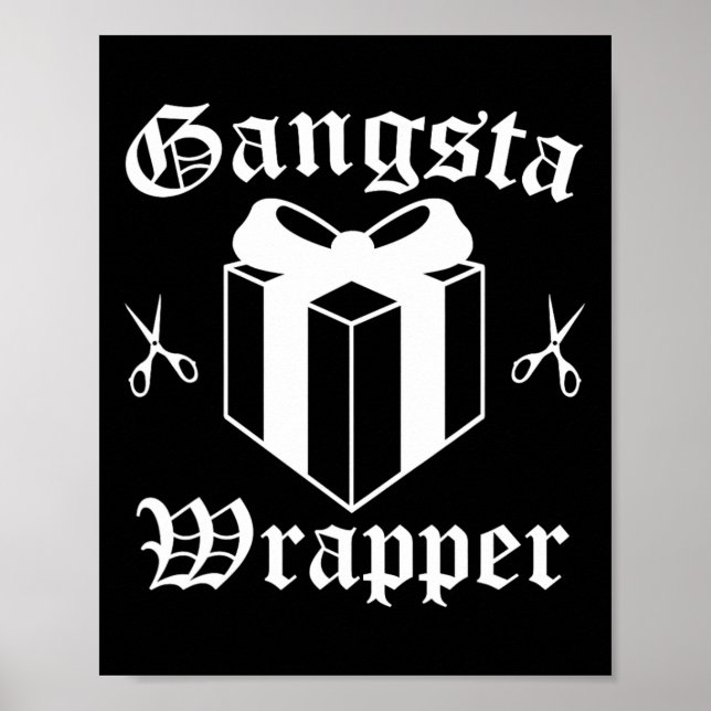 Póster Festividad de los Navidades Gangsta Wrapper (Frente)