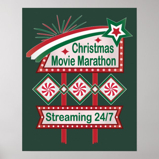 Póster Festividad de Maratón Retro Marquee de la película (Frente)