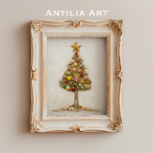 Festividad de pintura de árboles de navidad con ca