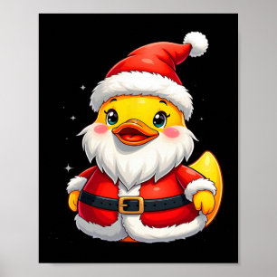 Póster Festividad de Santa Rubber Duck Cuck Navidades