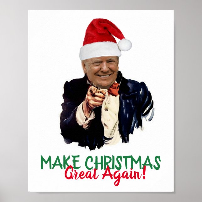 Póster Festividad de Trump 2020 Navidades MAGA (Frente)