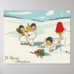 Póster Festividad navideña divertida