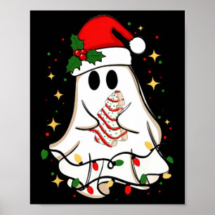 Póster Festividad navideña Santa Navidades retro Ghost Sa
