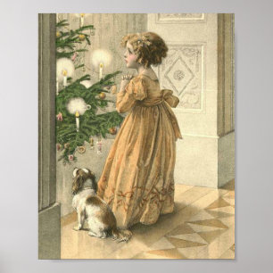 Póster Festividad retro vintage de Navidades de Victoria
