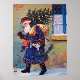 Póster festividad vintage navidad navideña