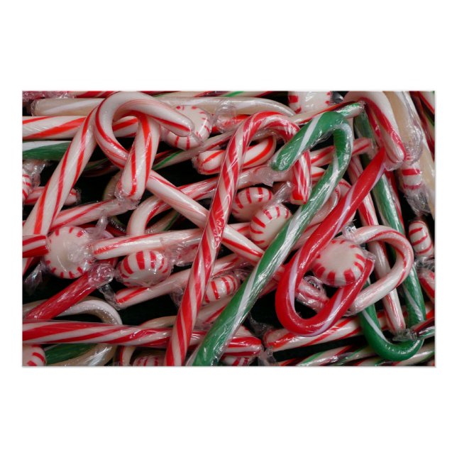 Póster Festividades de Navidades de caña y menta (Anverso)