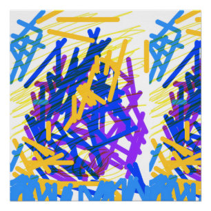 Póster Festivo Moderno Abstracto Salpicadura de Pintura