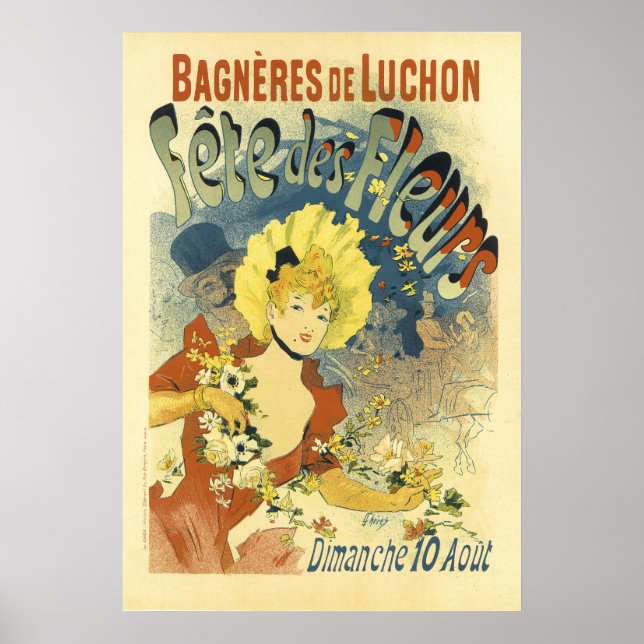 Póster Fete Des Fleurs Vintage French Advertising (Frente)