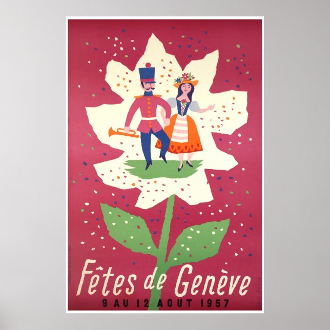 Póster Fêtes de Genève 1957 (Frente)