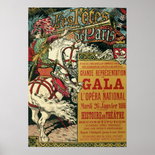 Póster Fetes de París de los les de Grasset Eugene