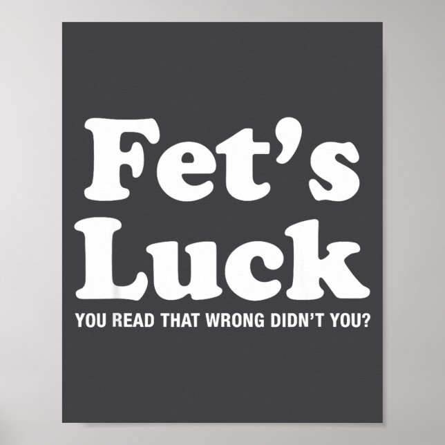 Póster Fets Luck T  (Frente)