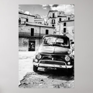 Póster Fiat 500, cinquecento en Italia, regalo clásico de