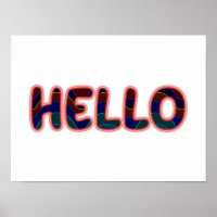 Fiberoptic Neon Glow HELLO Greet