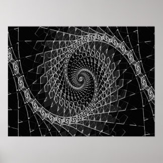 Póster Fibonacci Black, Poster