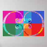 Póster Fibonacci Day, Pop Art, Typographic<br><div class="desc">Relación de oro,  espiral de Fibonacci. Estilo tipográfico,  pop art. ¡Celebrar el Día de Fibonacci el 23 de Noviembre! 1, 1, 2, 3.</div>