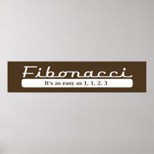 Póster Fibonacci. Es tan fácil como 1, 1, 2, 3 - Poster