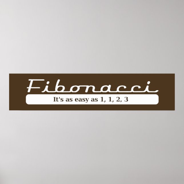 Póster Fibonacci. Es tan fácil como 1, 1, 2, 3 - Poster (Frente)