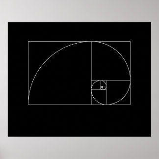 Póster Fibonacci Spiral