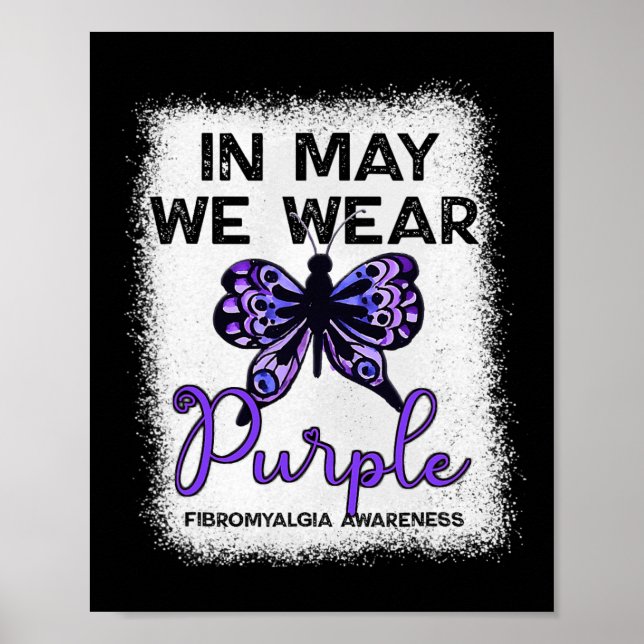 Póster Fibro Awareness Spoonie En Mayo Usamos Púrpura But (Frente)