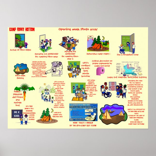 Póster "FIBRO-Camp FOGGY Poster de arreglos fotográficos  (Frente)