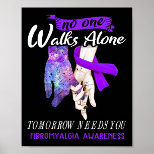 Póster Fibromialgia Conciencia de que nadie camina solo m