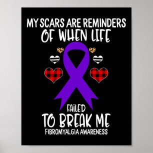Póster Fibromialgia Conciencia Guerrero Scars Recuerda Li