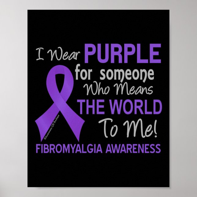 Póster Fibromialgia Por Alguien Que Significa El Mundo Pa (Frente)