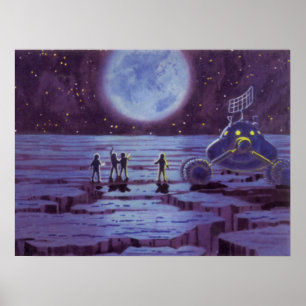 Póster Ficción científica vintage Rover de la Tierra alie