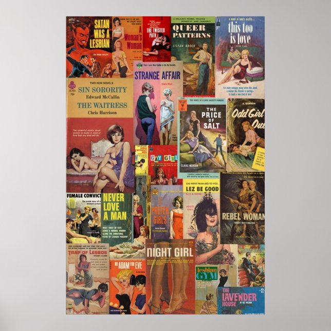 Póster Ficción de pulpa lesbiana (Frente)