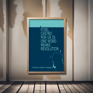 Póster Fidel Castro, Presidente, Revolución, Cuba, La Hab