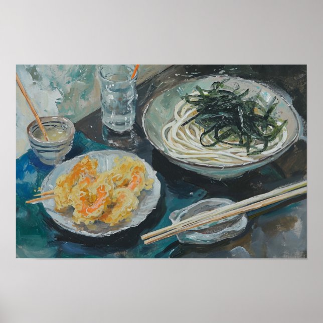 Póster Fideos Soba y Camarones  (Frente)
