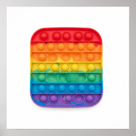 Póster Fidget pop-it arcoiris