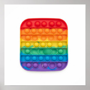 Póster Fidget pop-it arcoiris