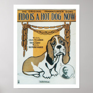 Póster Fido is a Hotdog now Music Cover Art Poster