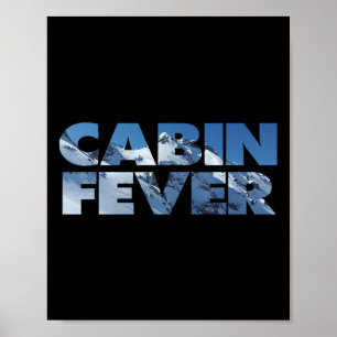 Póster Fiebre De Cabina Divertido Snowboard Y Esquí
