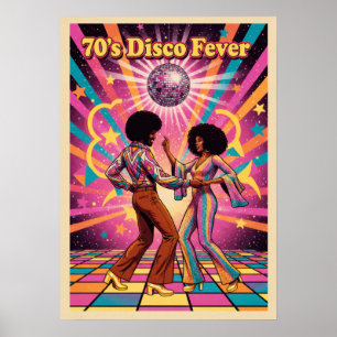 Póster Fiebre Disco V07 de los años 70